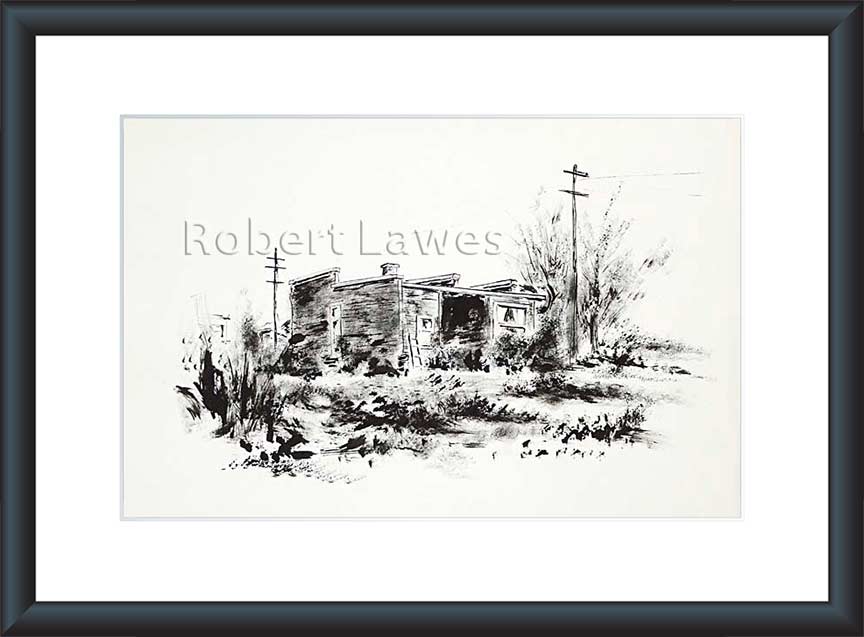 Old Cabin Ink Sketch