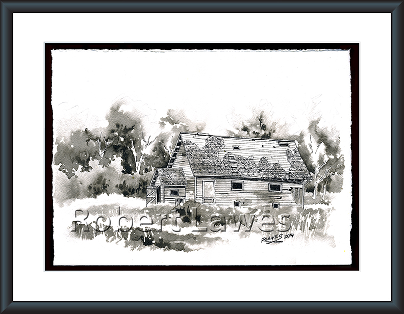 Edge Of The Woods In Pen And Ink And Inkwash