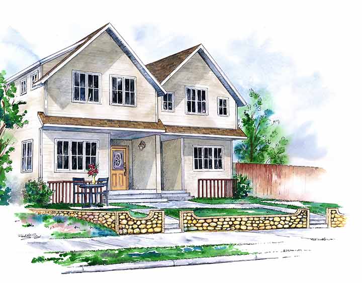 Multi-dwelling House Rendering