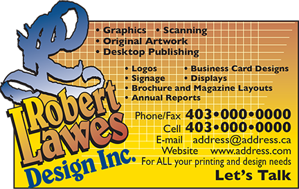 Robert Lawes Design Phone Book Ad