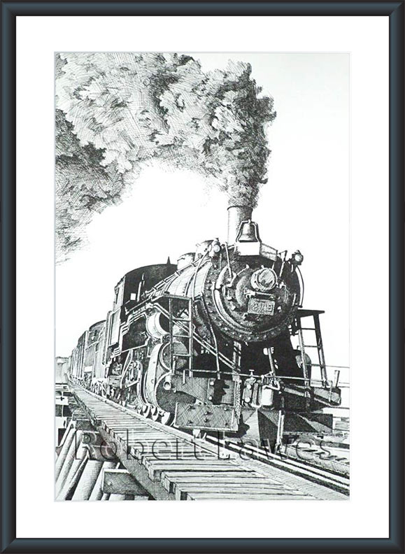 Steam Locomotive On The Bridge