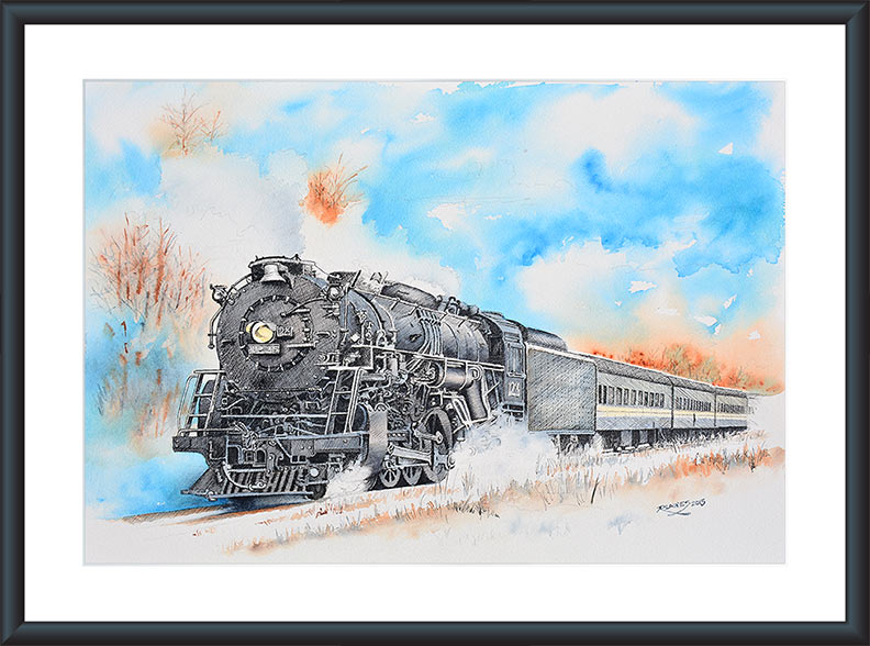Steam Train Painting