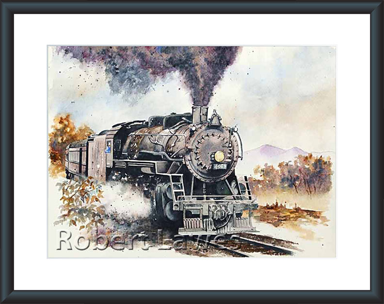 Steam Locomotive Watercolour